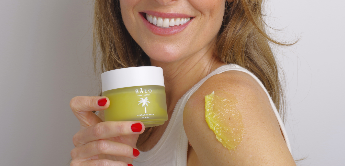 Using baeo bare butter organic hydrating balm